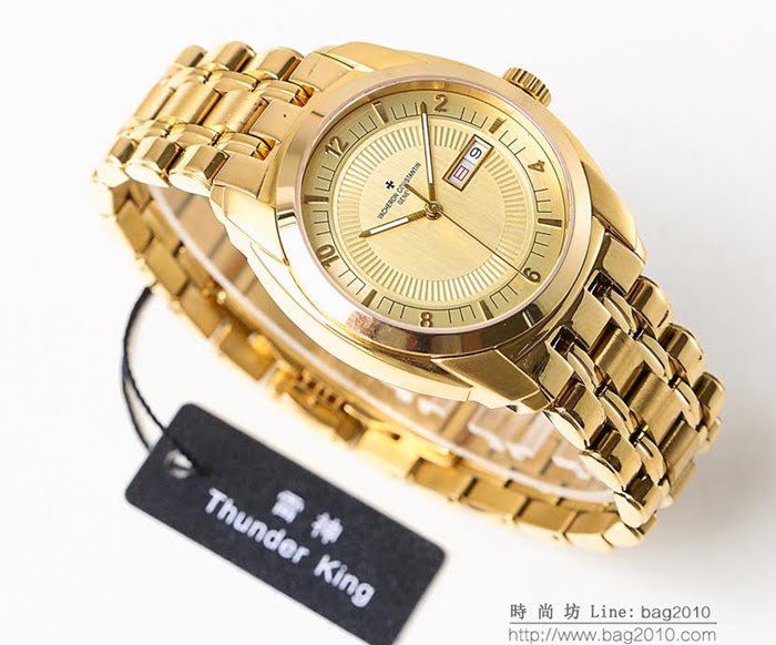 江詩丹頓 Vacheron Constantin LS精品 最新款 簡約型三針雙曆錶盤 全自動機械機芯 深度防水 男士腕表 夏季潛水專用表  wssb3732